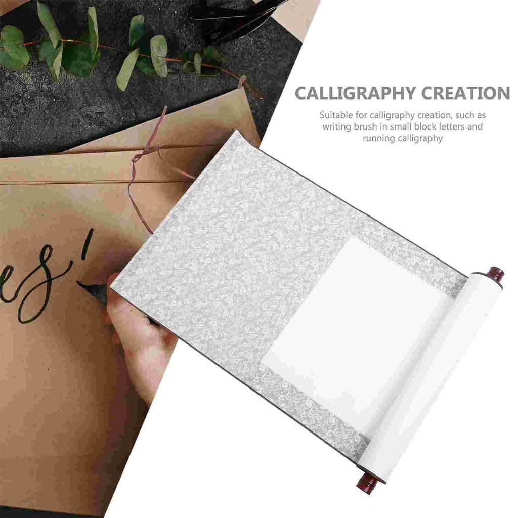 Blank Scroll Portable Rice Calligraphy Hanging Vertical Scrolls Chinese Xuan Paper Wall Scroll Painting Supply
