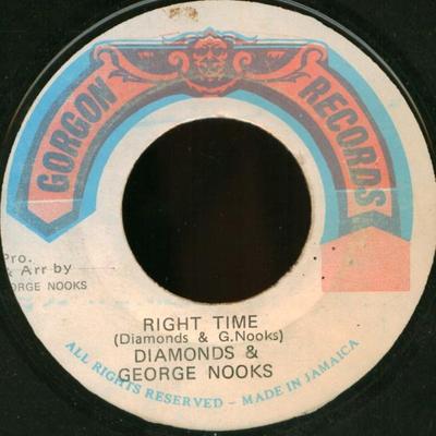 7inch Record MIGHTY DIAMONDS  GEORGE NOOKS  Right Time NONE Gorgon Records Jamaica Reggae Ska  Dub Used