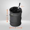 3.3 Gallon Pop-Up Trash Can, Waterproof, Portable Collapsible Garbage Bin with Loop & Velcro Base