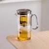 Dzbanek do herbaty z wysokoborokrzemowego szkła żaroodpornego 580 ml z zaparzaczem, Czajnik do oddzielania herbaty od wody 580 ml Najwyższej jakości