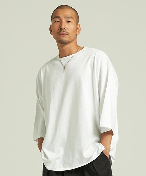 Tener Simple 3/4 Sleeve Boxy Tee White F