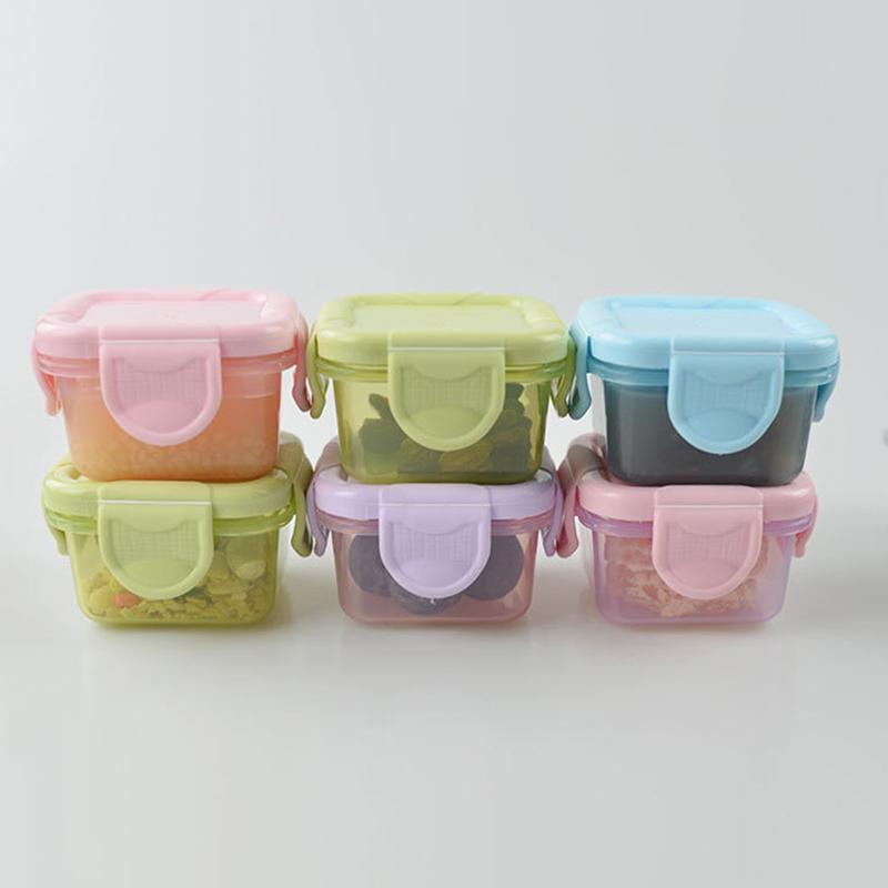 1/7Pcs Candy-Colored Mini Sealed Storage Box For Storing Hamster Snacks And Separating Condiments - Portable