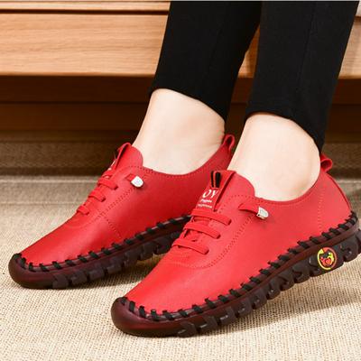 Mode Damen Casual Ballerinas Schuhe Komfort Schnür-Sneakers Frau Täglich Büro Loafers Mama Weichbesohlte Schuhe Zapatillas Deportivas De Mujer