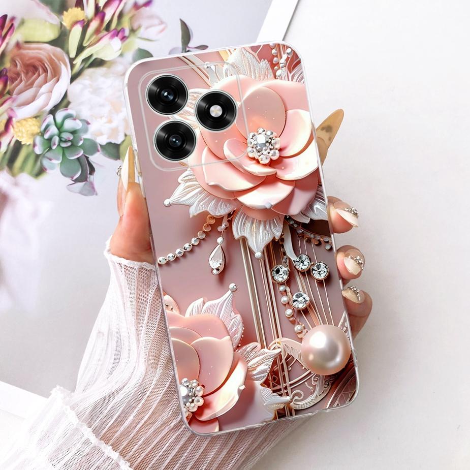 For Honor X5C Plus Case NLA-LX1 Stylish Butterfly Painted Cover Clear Silicone Phone Case For Honor X5C HonorX5C Plus Soft Shell