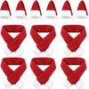 2Pcs/set With Hats Santa Claus Bottle Decorations Christmas Bottle Ornament Set  Xmas Home Decor