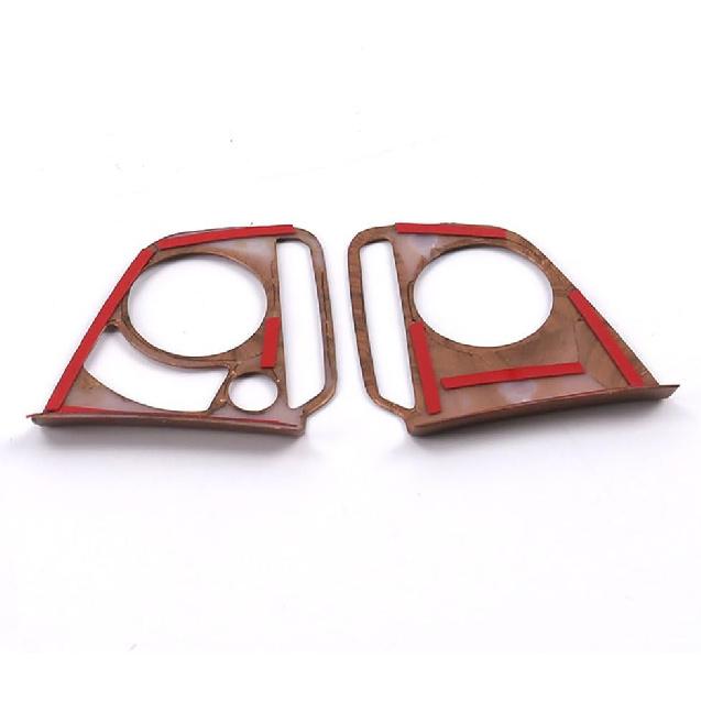 Car Accessories Fit for Honda CRV CR-V 2017-2021 & Fit for Honda Civic 10th Gen 2016-2021 ABS Wood Grain Inner Button Sticker Frame Cover Trims (High