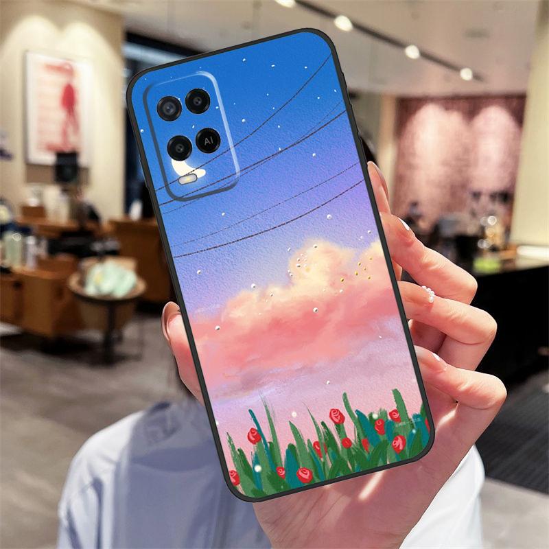 Korean Sunset Scenery Case For Oppo A94 A74 A54 A18 A38 A58 A78 A98 A40 A60 A80 A16 A76 A96 A15 A17 A77 A57S Cover