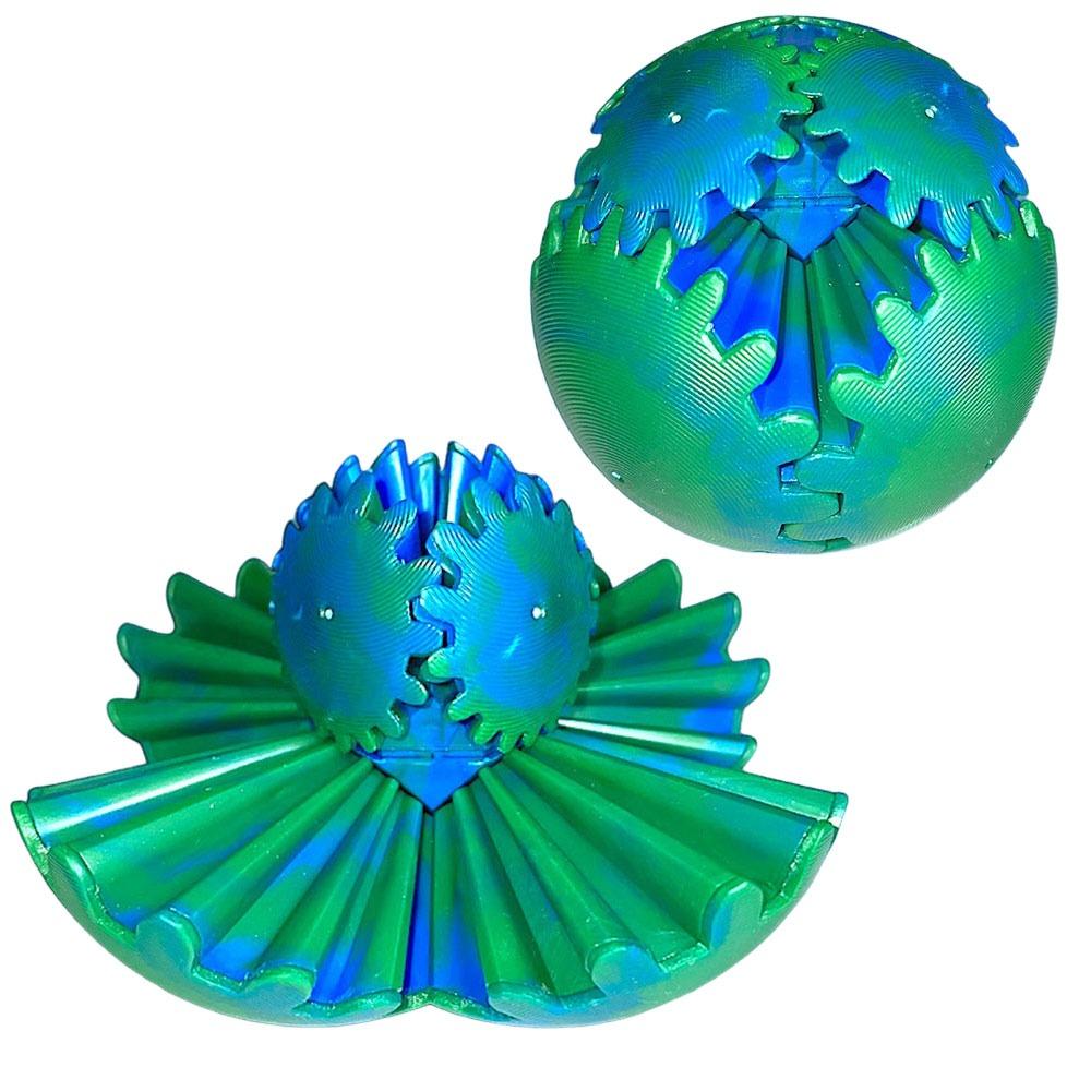 Fidget Toys 3D Printed Gear Ball Anxiety Relaxing Stress Ball New Spin Ball  for Adults Kids Gifts