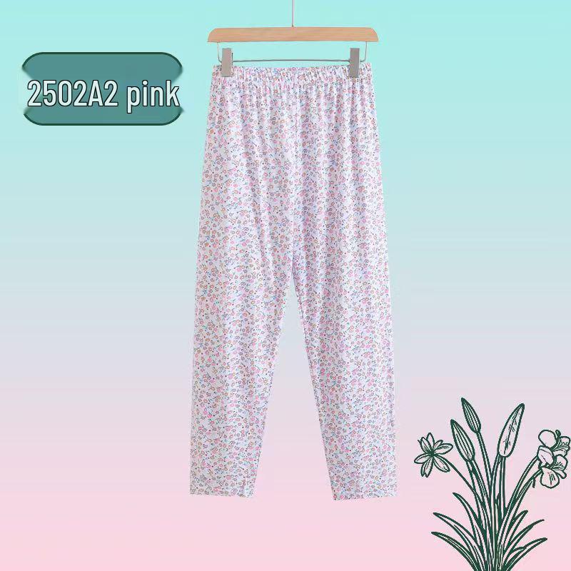 Pantaloni Pigiama in Cotone Taglie Forti da Donna - Sottili, Larghi, Casual Estivi per Mamme Anziane
