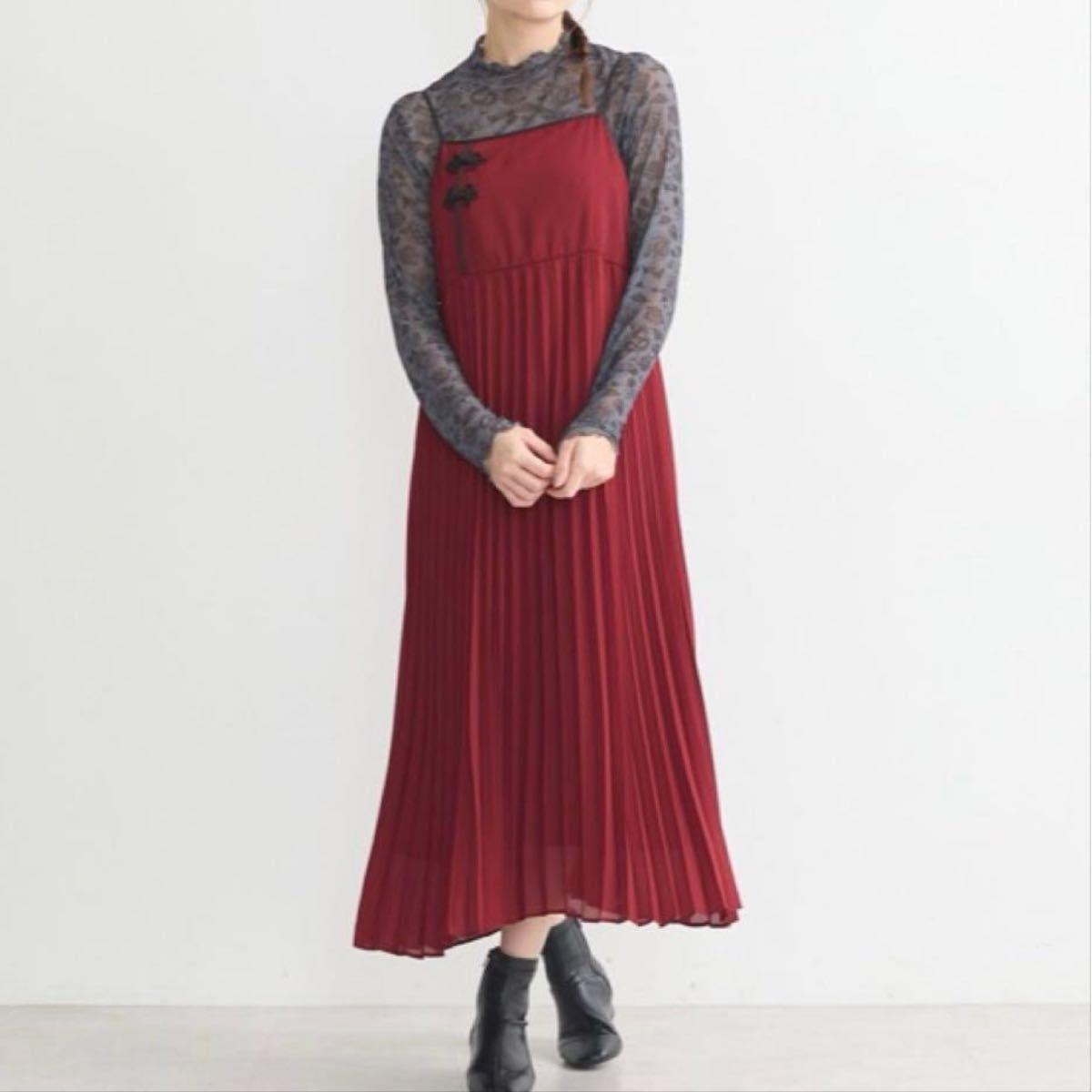 Ranma 1/2 earth music&ecology cami dress Bordeaux F dress