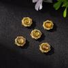 Gold Vajra Butterfly Spacer Beads with Gemstone Look and Strong Color Retention – Alloy Drip Oil Finish