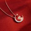 Moon Tiger Necklace Female Twelve Zodiac Year Year Tiger Year Cute Tiger Pendant Collarbone Chain