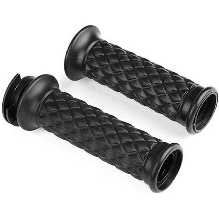 

7/8 дюйма Универсальные черные резиновые ручки руля для мотоцикла, заглушки руля для Cafe Racer, Bobber, Clubman, Custom (черный) 1 Pair of Black Handlebar