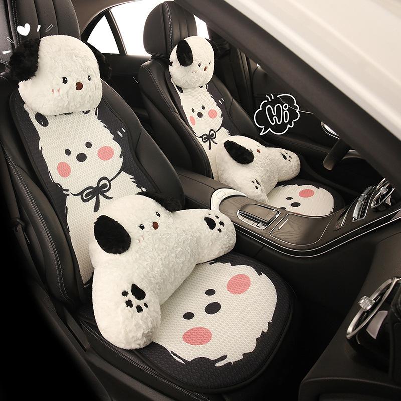 West Highland Terrier Breathable Car Seat Cushion Summer Universal Four Seasons Cute Dog Cartoon Universal Seat Covers