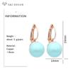 Fashion Big Round Colorful Simulated-pearl Drop Earrings For Women Girl Wedding Party Jewelry Rose Gold Color Eardrop