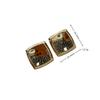 Stylish Three-Dimensional Large Square High-End Stud Earrings, Minimalist And Versatile Concave-Convex Square Earrings For Women