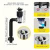 Bathroom Sink Drain Kit with Expandable P-Bend Pipe Can Be Installed Straight or Sideways- Durable Stainless Steel