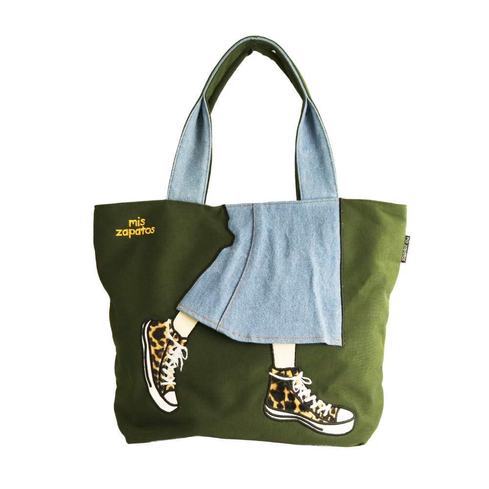 

Miss Zapato Women s A4 Tote Bag, Large Capacity, Shoulder Bag, Fits Denim Skirts and Sneakers, [B-6535] (Sweet Khaki)