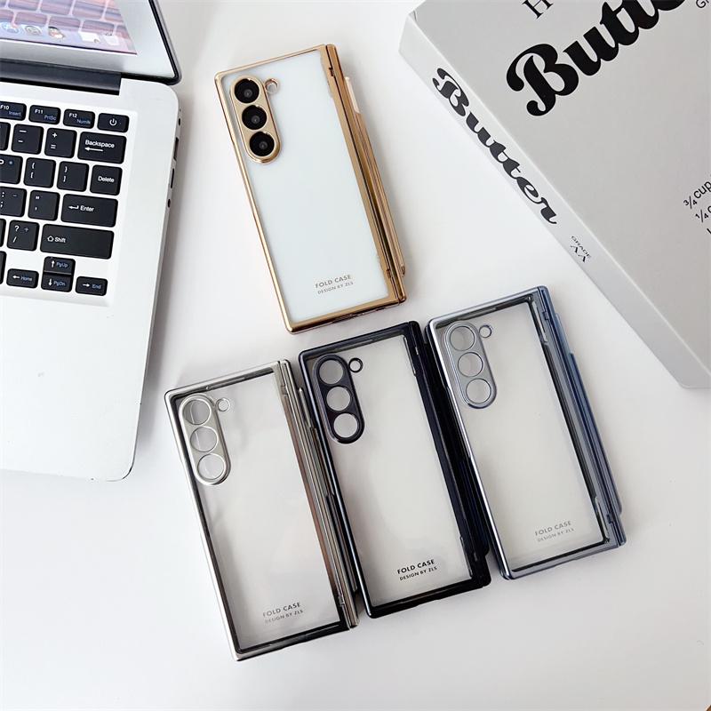Transparent Housesale Treding Shockproof Pen Mobile Phone Cases for Samsung Galaxy Z Fold 6 Smart Phone Case Protective Film