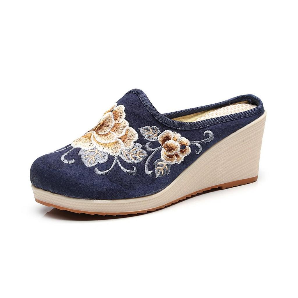 Tianxian 2020 Hanfu Ethnic Embroidered Jacquard High Heel Slippers