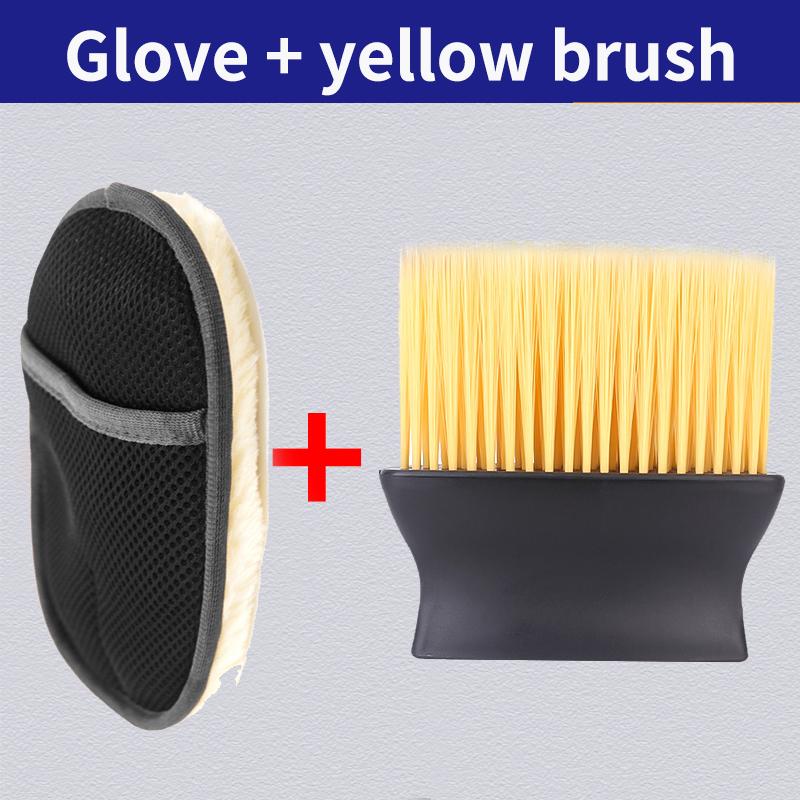 Gants De Lavage De Voiture En Laine Douce, Brosse De Nettoyage, Produits De Soins Pour Lave-linge De Moto, Gants De Lavage De Voiture En Peluche