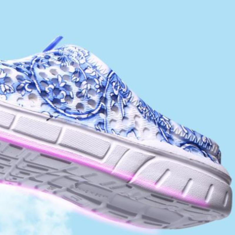 Sandalias huecas de verano para mujer, zapatillas transpirables, zuecos antideslizantes para mujer