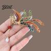 Phoenix Design Lapel Pin Brooch Retro Style with Faux Pearl