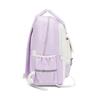Women's Color Block Backpack Large Capacity Middle School Student Schoolbag