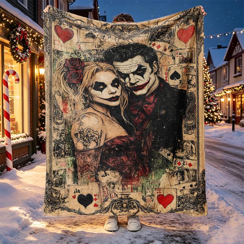 Superhero Pattern Blanket for Home Decoration, Bed, Sofa, Car Travel, Camping, Suitable for All Seasons, Birthday Christmas Gift