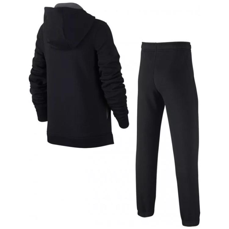 Nike Mikina s kapucí z fleecu s potiskem loga Teplá Ležérní Sportovní oblek Dětský oblek Černá CJ4342-010