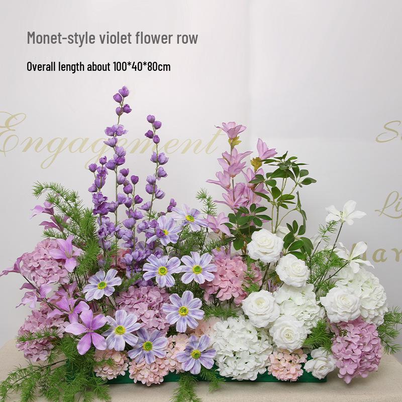 Mori Style Artificial Wedding Floral Aisle Decoration