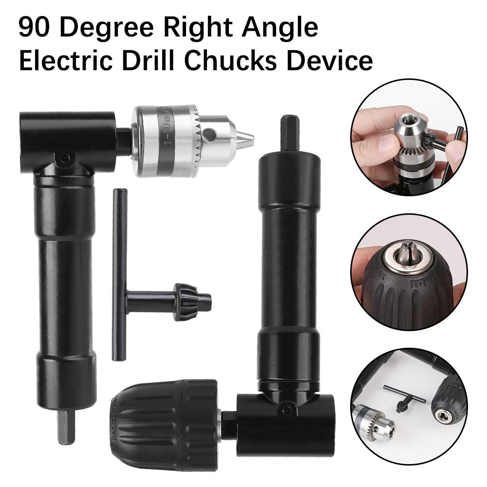 Plastic/Metal Drill Adapter Extender For Electric Drill Bits 90° Right Angle Brad-Point Drill Bits Adapter Chucks Clamping Tools