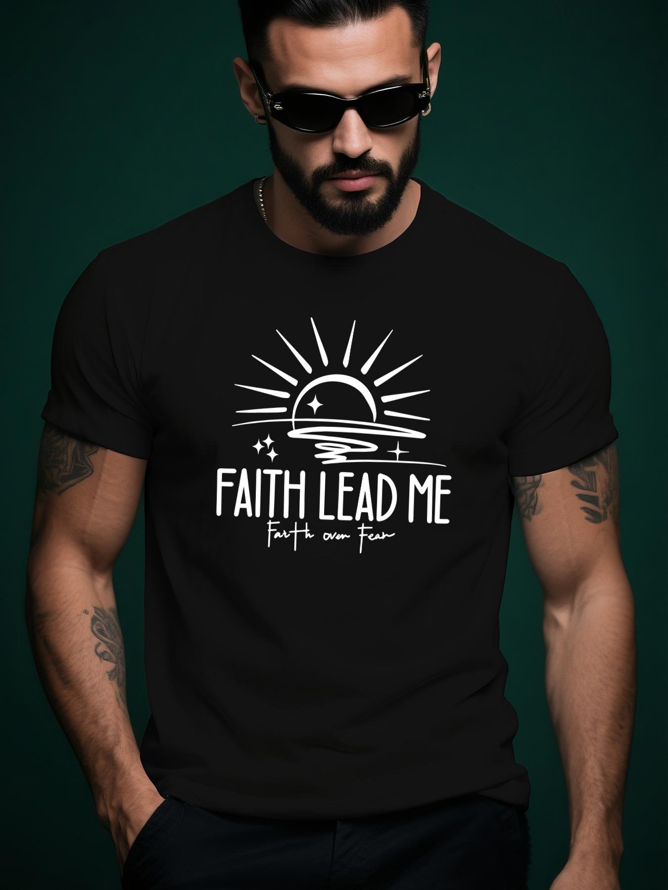 Summer Tshirt - Faith Lead Me Graphic L