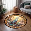 1pc home carpet design for office decor gift living room bedroom non slip colorful hummingbird flowers rug