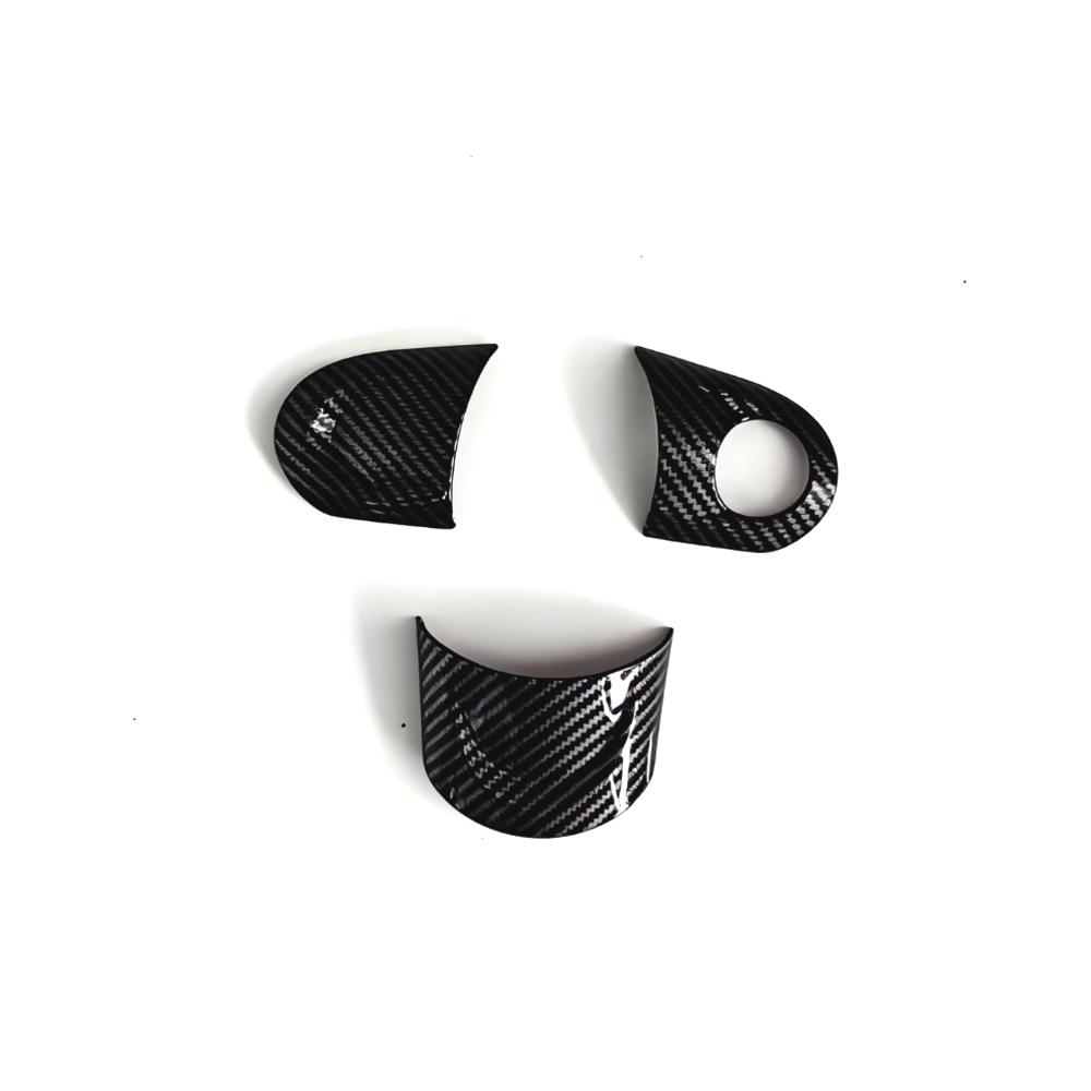 3Pcs For MINI COOPER R55 R56 R57 R58 R59 R60 R61 Steering Wheel Trim Panel Cover Decoration Sticker Car Accessories
