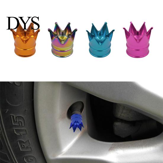 Valve Core Cap Airtight Fine Workmanship Crown Styling Shiny Motorcycle Tire for Car Cover