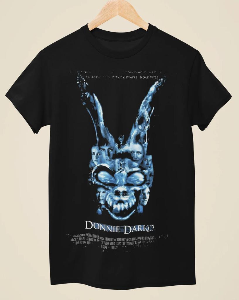 Donnie Darko - Unisexové černé tričko inspirované filmovým plakátem