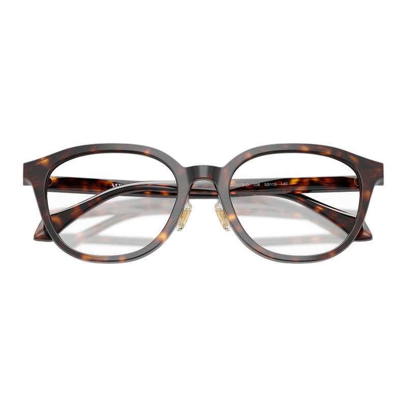 Versace Brand letter logo, plate, round, optical glasses, same style for men and women, tortoiseshell color 34766213 0VE3379D-Tortoiseshell 53
