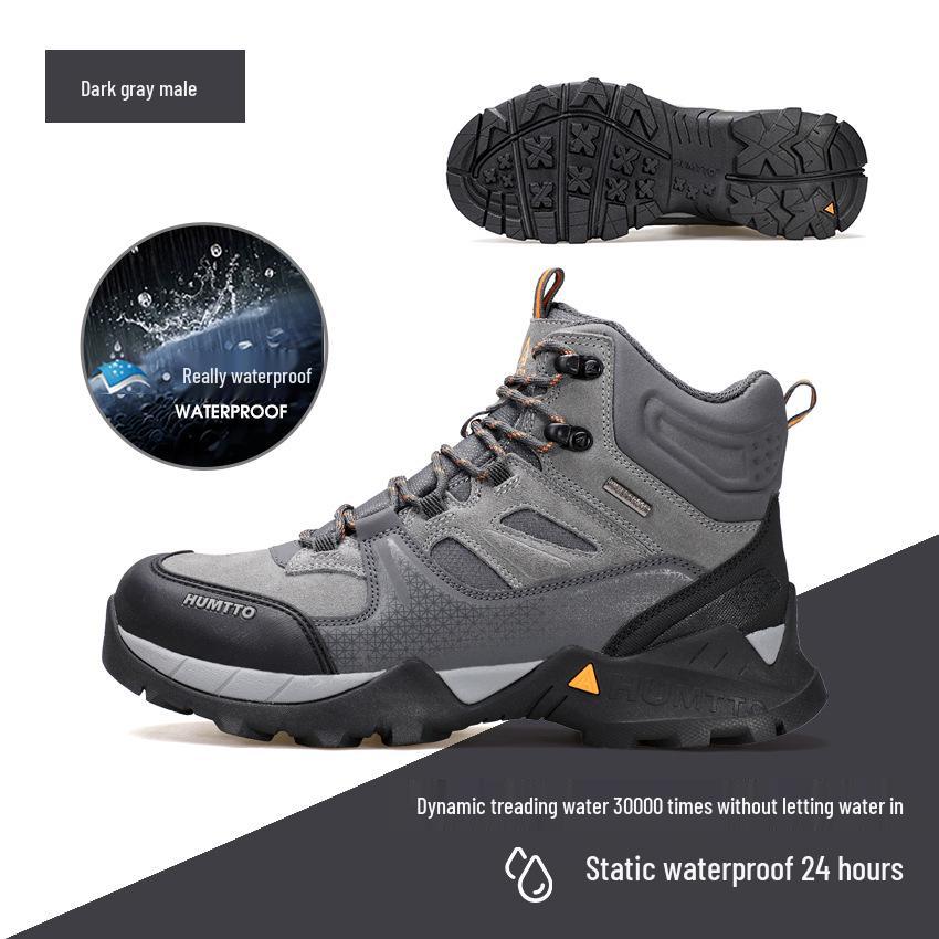Hantu Women's and Men's Waterproof Non-Slip Hiking Shoes - Shock-Absorbing, Professional Mountaineering Footwear for Spring and Autumn