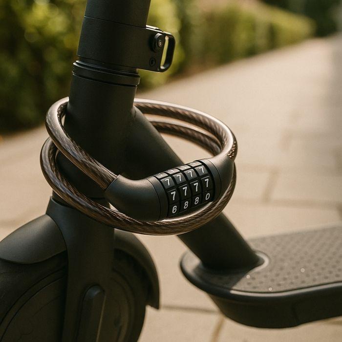 Lanțuri Antifurt cu Cod 80 cm - Cablu Spiralat 12 mm Robust pentru Bicicletă, Motocicletă & Scuter