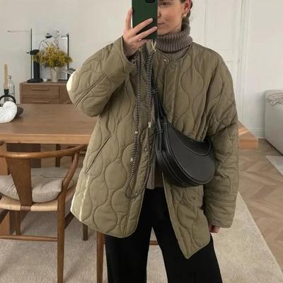 Quilted Jacket Women Parkas Long Sleeve Padded Coat Woman Warm Winter Woman Coats Casual Demi-season Jacket for Women
