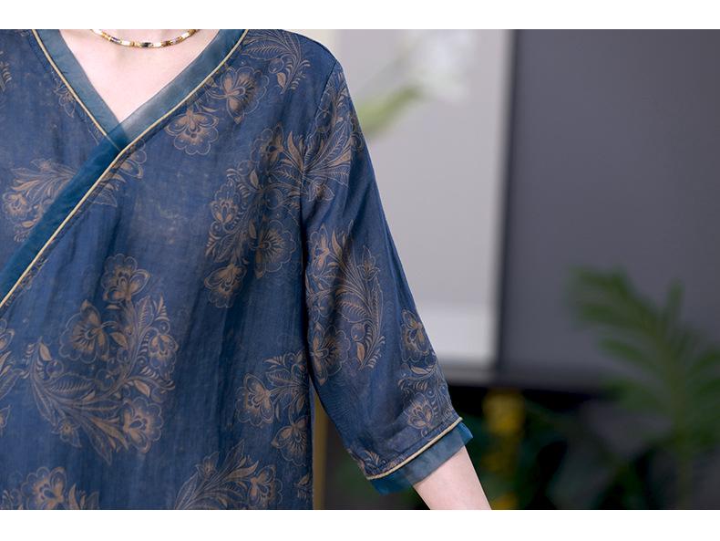 Women's 2025 Summer Ramie Suit: Retro Two-Piece Set with Wide-Leg Pants and Top