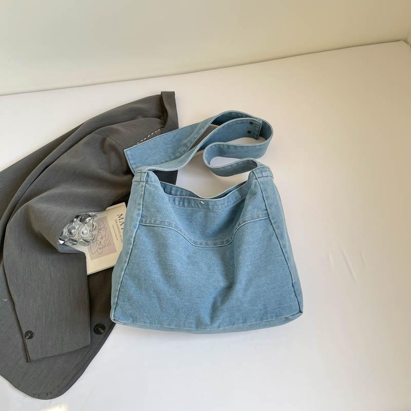 Denim Bag Large Capacity Crossbody Bag Student Class Shoulder Bag