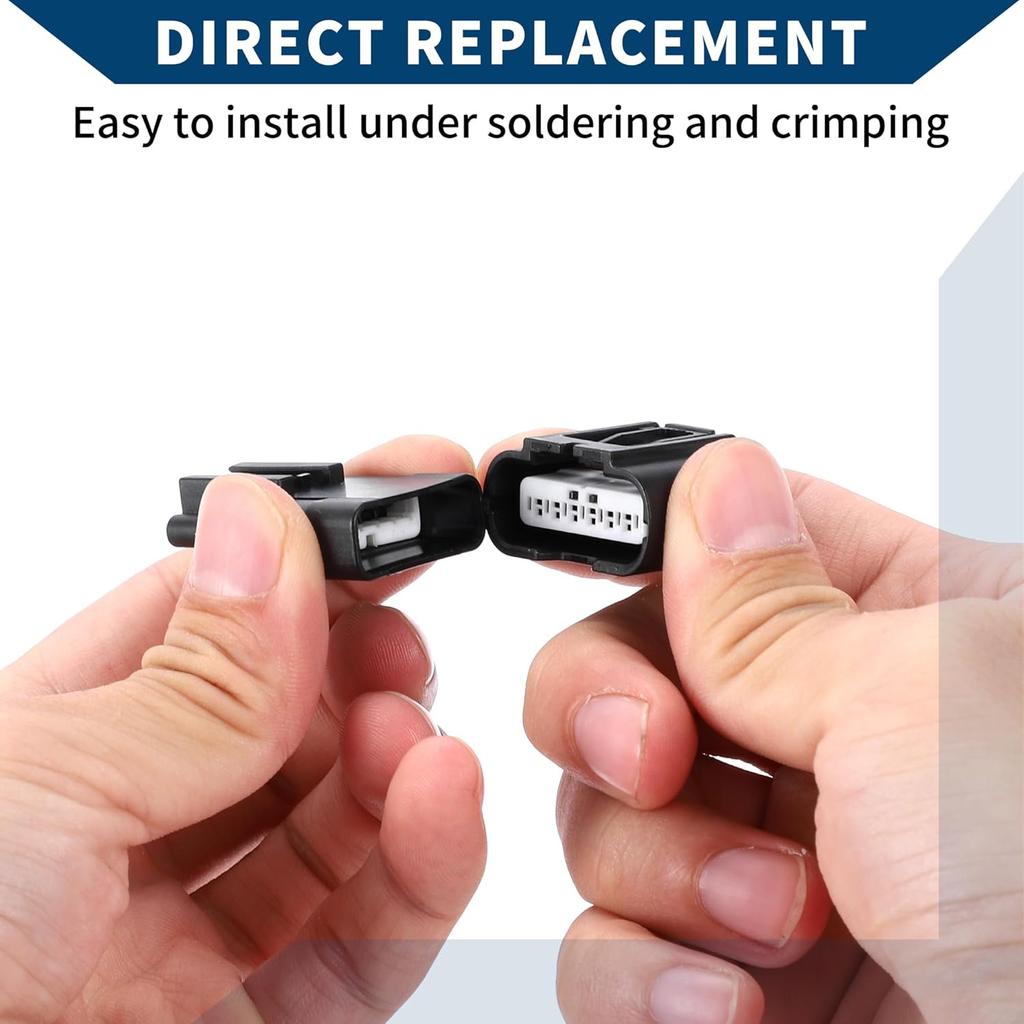 Accelerator Pedal Sensor Connector Plug for Honda/Inner Male Female Wire Terminal Connector/Waterproof Plastic 0.6mm Series / 1 Set Black 6 Pin