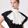 Jabot en Coton Cravate Dentelle Volant Faux Col Cravate de Cou Femmes Hommes Col à Volants Faux Col Accessoire Costume Victorien Cravate Amovible
