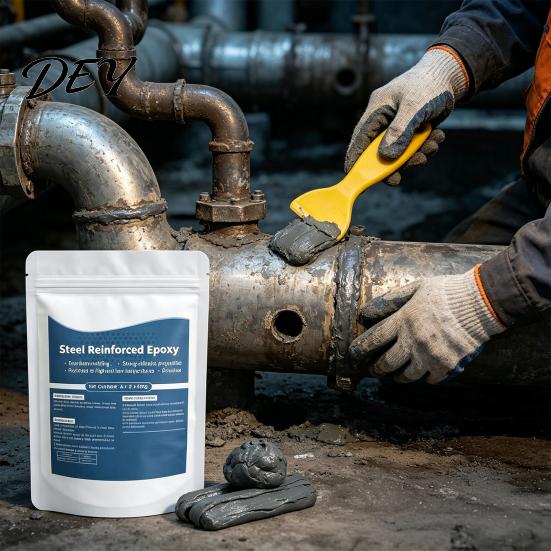 Mastic époxy renforcé à l'acier pour réparation de pierre céramique, Kit de mastic étanche résistant à la chaleur, Mastic polyvalent Argile AB pour métal, bois, carrelage, céramique