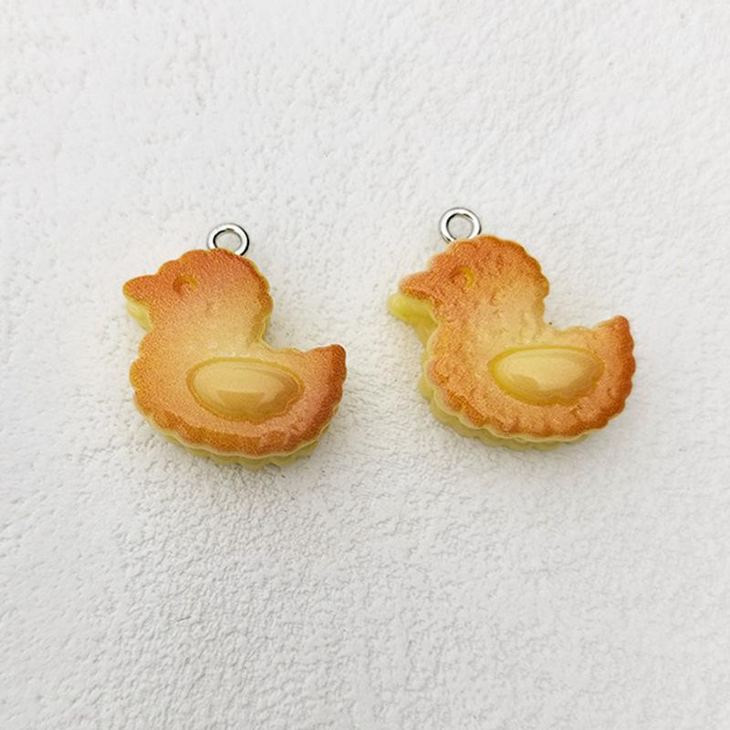 5Pcs Kawaii Cartoon Cookies Resin Charms DIY Earrings Pendants for Jewelry Making Handmade Keychains Crafts Accessory
