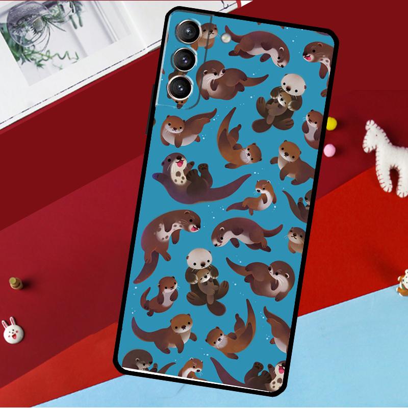 Animal Otter Funda For Samsung Galaxy S26 S25 S24 S21 S22 S20 Ultra S9 S10 Plus S23 FE S25 FE Phone Case