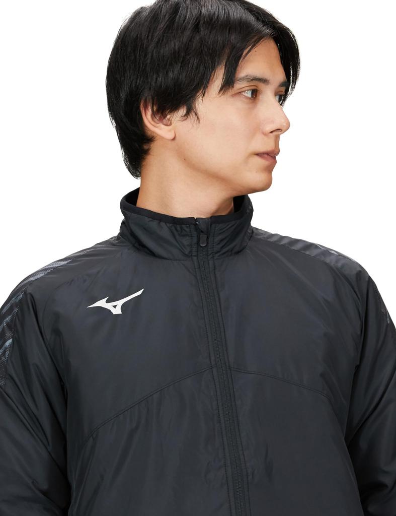 Mizuno Football Warmer Size S Jacket, Thermal, Water-Repellent, Black, (P2MEA520)