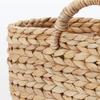 MUJI Oval Basket with Width 37 X Depth X Height Water 12057789 Handles, Small, 18.5 16cm, Hyacinth,